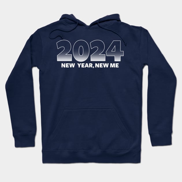 New Year, New Me 2024 New Year Resolution Slogan Meme Hoodie by BoggsNicolas